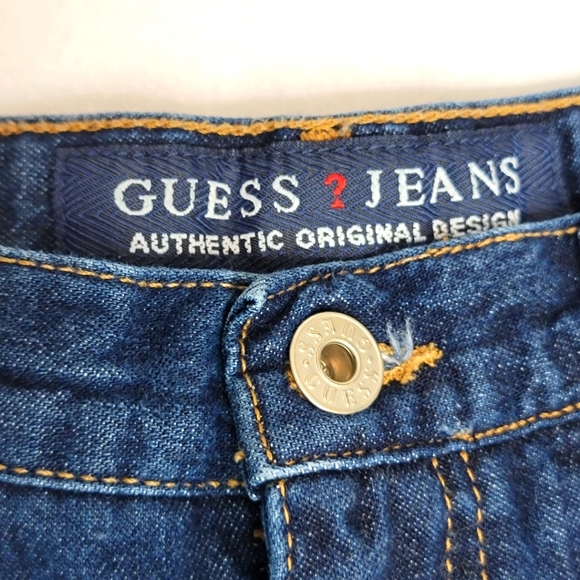 GUESS Los Angeles Blue Denim 5-pocket Front Split Skirt Size 28. #448 - Picture 3 of 5
